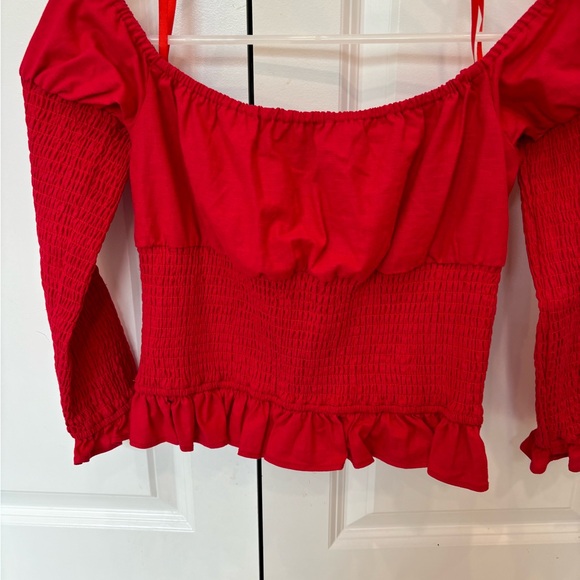 Majorelle of the shoulder red top size small - Picture 3 of 4